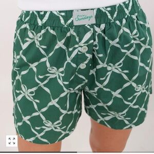 In My Sundays Evergreen Bow Boxer Shorts